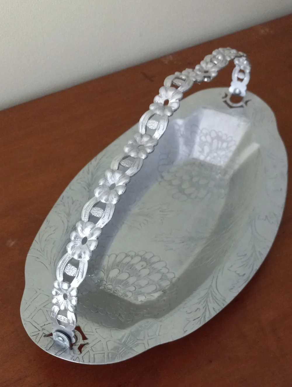 Rodney Kent Ornate Aluminum Decorative Handled Tray